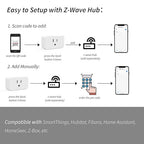 Minoston Z-Wave 800 Series Zwave Plug with Energy Monitoring, Power Meter Z-Wave Outlet Switch, Z-Wave hub Required, Work with SmartThings, Wink, Vera, Z-Box Hub, Home Assistant (MP31ZP)