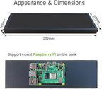 8.8 Inch PC Temperature Display, PC Sensor Panel Display, Computer Temp Monitor, IPS USB Mini Screen, AIDA64 CPU RAM DataTemperature Monitor for ARGB Computer Case Secondary Screen