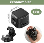 8 Pack Magnetic Cord Organizer, Strong Adhesive Desk Magnetic Cable Clips Management, Ideal Phone Cord Holder for Nightstand Desk Car Home Office Charger Holder (Black)