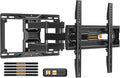 Perlegear Full Motion TV Mount for 26-74 inch TVs, Height Adjustable Pre-Assembled TV Wall Mount with Dual Articulating Arms, Tool-Free Tilt, Swivel, Fits 16” Studs, 99 lbs, Max VESA 400x400mm, PGMF21