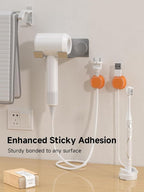 9 Pack Cord Organizer, Spring Cable Management, Adhesive Cute Cable Holder Clips, Phone Charger Wire Keeper for Desk Nightstand Car Office (9-Pack Orange)