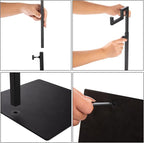 Polmart Countertop Adjustable Display Stand Stand for Handbags, Wreaths, Hats, Scarves, Jewelry & Crafts，Wear-resistant, quiet and sturdy metal base – Black