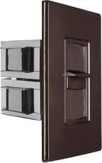 OSD Audio 100W Sleek, Modern, Minimalist Design in Wall Volume Control, Slider Brown Impedance Matching SLS100