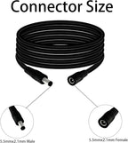 5.5mm x 2.1mm 9.8FT DC Power Extension Cable Male to Female 12V/24V 14AWG DC Connection Cable for CCTV Surveillance Camera Amplifiers LED Strip Lights Solar Panels Energy Storage Power Supply 2 pcs