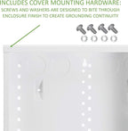 Legrand - OnQ 28 Inch Cable Management, In-Wall 20-Gauge Media Box, Structured Wiring Enclosure with 2.5 Inch Openings for Wires, Includes Cover Mounting Hardware, White, EN2800