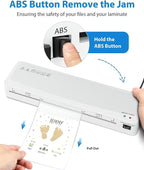 Laminator Machine, Sweleke A3 Laminating Machine with 5 Laminating Sheets, 11x 17 Thermal Lamination Machine for Home, 13 Inch Laminator Machine Hot and Cold for School Office Use