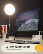 10.5" Ring Light with Stand and Phone Holder - 69" Tripod for iPhone with Light, Professional Led Ringlight for Video Recording/Make up/Streaming, Full Screen Light Ring for YouTube, Tiktok (Black)