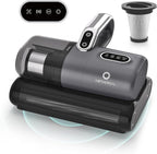 AIRTHEREAL M1 Mattress Vacuum Cleaner, 6 in 1 Bed Vacuum with High-Frequency Vibration - 80,000 RPM Dual Brushroll Rotation, UV-C Light, 14Kpa Suction, Dust Sensor, Ultrasonic and Heating Tech