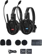 SYNCO XTalk Pro2 XPro X2 2.4GHz Wireless Headset Communication System Random Master Device 500m Operating Range Real-time Monitoring AI Noise Reduction Headset for Movie Shoot Live Show (2Pcs)