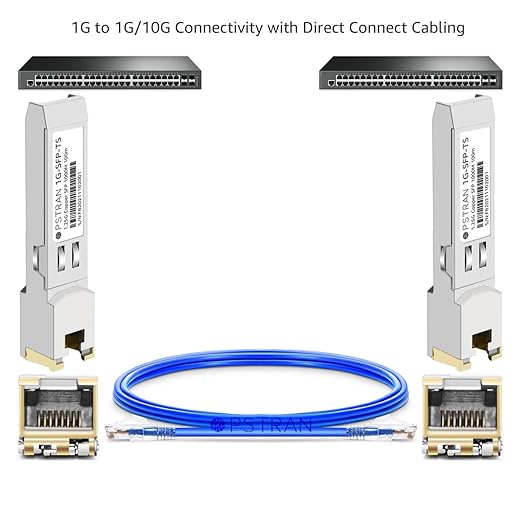 OPSTRAN 1000BASE-T SFP RJ45 Copper Transceiver Module Compatible with Ubiquiti Unifi UF-RJ45-1G 100m Cat5e/6 4 Pack