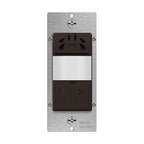 TOPGREENER Humidity Sensor Switch with PIR Lighting Motion Sensor, Neutral Wire Required, Air Moisture Detection for Ventilation Fan, Bathroom Fan Automated Control, UL Listed, TDHOS5-BR, Brown