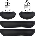 VAGAU Premium Keyboard Wrist Rest and Mouse Pad Wrist Support, Ergonomic Memory Foam Set for Office, Laptop, Mac, Computer and Gaming, Comfortable Typing &Wrist Pain Relief (2 Pack)