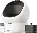 Bundle of PETLIBRO Luma Automatic Cat Litter Box + PETLIBRO Upgrade Cat Water Fountain Stainless Steel Tray, AI Camera Waste Analysis, Open-Top Multi-Cat Recognition LitterBox