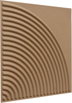 From Plain To Beautiful In Hours 9002 Arc Swell PVC 12 in x 12 in Peel and Stick Wall Panels (Covers / 10 sq.ft), Brown Candy, 10 Piece
