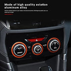 Auovo AC Climate Control Knob Outer Ring Covers Accessories for Forester 2019-2024 Crosstrek 2018-2023 Impreza 2017-2023 Interior for Car Air Condition Switch Control Trim (Red Orange)