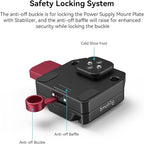 SMALLRIG Mini V Mount Battery Plate for DJI RS 3 / RS 3 Pro/RS 2 / RSC 2 Gimbals, Comes with V-Lock, Cold Shoe & 1/4"-20 Threaded Holes for V Mount Battery & NP-F Battery - 4189