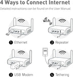 GL.iNet GL-SFT1200 (Opal) Portable WiFi Travel Router, Mini VPN Wireless Router for Fiber Optic Modem, Mobile Internet WiFi Repeater, Dual Band Openwrt Computer Routers, Home/Business/RV/Cruise