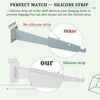 10Pack Slatwall Shelf Brackets,6 inch Slatwall Bracket for Shelves,Heavy Duty Metal Slatwall Accessories with Lip for Slat Wall Panels Shelving Display Home Commercial - Slatwall Knife Shelf Bracket
