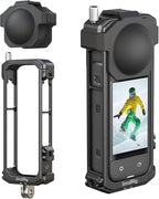 SMALLRIG Cage for Insta360 X4, Aluminum Protective Case for Insta 360 X4 with Silicone Lens Cover, Built-in Cold Shoe and 1/4"-20 Anti-Deflection Threaded Hole - 4278