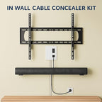 in Wall Cable Concealer Kit – Paintable Cord Management System for TV, Home Theater & Office, Easy DIY Wire Hider Raceway for Power & Low Voltage Cables