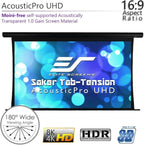 Elite Screens Saker Tab-Tension AcousticProUHD RC1 Kit, Acoustically Sound Transparent Projector Screen, SKT150UH2-E12-AUHD