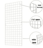 7RiversART Grid Wall Commercial Grade Gridwall Panels – Heavy Duty Grid Panel for Any Retail Display Wall Grid 2' Width x 5' Height, White (Pack of 3) Easily Portable