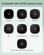 WUKUR Power Extender Kit for ecobee Smart Thermostat Premium, C-Wire Adapter Compatible with ecobee3 Lite, Premium, Enhanced, Essential, Lite, for ecobee4 and Smart Thermostats with Voice Control