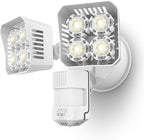 SANSI 36W 3600LM Motion Sensor Outdoor Lights, 50,000 Hrs Lifespan LED Flood Light Outdoor Motion Sensor, 350W Equiv 5000K Dusk to Dawn IP65, Super Bright for Yard Garage, White, Wired