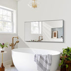 CILIBER Beveled Mirror, 24x48 Beveled Bathroom Mirrors for Over Sink, Upgraded Shatterproof Beveled Frameless Vanity Mirror for Bathroom,Bedroom,Living Room and Entryway