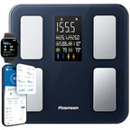 Masmssm Smart Scale for Body Weight, FSA&HSA Eligible, Bathroom Digital Weighing Scale with 8-in-1 Large Display, 22 Metrics with BMI, Body Fat, Heart Rate, Compatible with iOS & Android