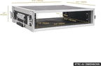Sound Town 2U PA/DJ Rack/Road Case, 2-Space, with 16” Rackable Depth, Plywood, Metal Ball Corners - Pro Tour Grade (STRC-2U)