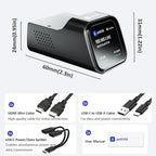JetKVM KVM Over IP Computer Remotely Control, IP KVM Open-Source Touchscreen LCD for IP/MAC/HDMI/USB Status, KVM Switch for Home Offices & Data Center 1080p 60FPS Ultra-Low Latency