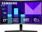 Samsung 27-inch S3 (S39GD) FHD 100Hz Curved Monitor, Game Mode, Eye Saver Mode, Multiple Connectivity with HDMI Port, Built-in Speakers, LS27D396GANXZA, 2025