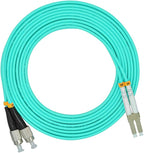 Jeirdus 30Meters 100ft LC to FC Duplex 50/125 10G OM3 Multi-Mode Fiber Optic Cable Jumper Optical Patch Cord LC-FC