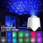 Flyinwe Hoom Decor Star Projector, Galaxy Projector for Bedroom, Night Lights for Kids, Ceiling Projector for Teen Girls, Night Light Projector for Bedroom, Music Speaker, White Noise Sound Machine