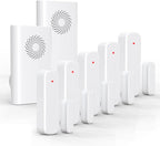 Wireless Door Chime, Door Open Sensor Alarm When Entry Business/Office/Store (500ft Range 51 Ringer Adjustable Volume) Home Alert Bell for Kid/Toddler Safety,2 Receiver +5 Sensor