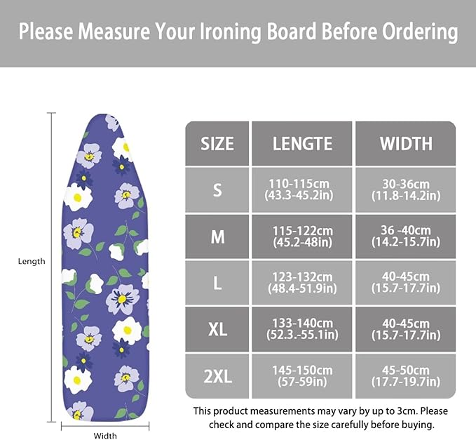 ZCFYGDX Flamingo Palm Leaf Print Ironing Board Covers (18 x 58 in) Hook & Loop Elastic Edge Easy to Install, Scorch Resistant,Lightweight & Breathable Anti-Slip & Wear-Resistant Home Size-2XL