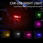 Car USB Night Light Bulb, Touch Dimmable Car Interior Ambient USB LED Lights Lamp,Portable Mini Glass Bottle Night Lamp, for Camping, Holiday Decoration, Party, Bedroom,Purple