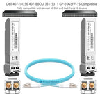 OPSTRAN 10GBASE-SR SFP+ Optical Transceiver Module Compatible with Dell 407-10356 407-BBOU 331-5311 Dell Force10 GP-10GSFP-1S 850nm 300m DDM Duplex LC MMF