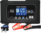 Dylannet Smart Battery Charger 20A 12V/24V Fully Automatic Maintainer, Trickle Charger/Desulfator with Overcharge Protection & Temperature Compensation for LiFePO4 Lead Acid Lithium Batteries