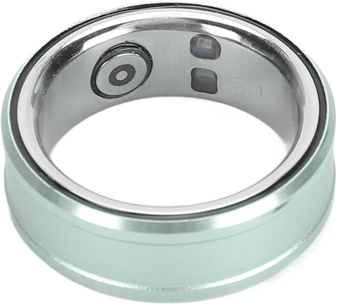 FOSA Smart Health Ring, NFC Sleep Monitor with Temperature Tracking, Step Counter, IP68 for Video Scrolling, Book Page Flipping (Green)