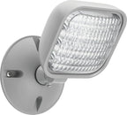 Lithonia Lighting Weatherproof LED Emergency Light Remote Head, One Single Head Emergency Light for Business, Indoor and Outdoor Use, Square, Gray (ERE GY SGL WP SQ M12)