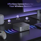 Beelink SER9 Pro+ AI Mini PC, AMD Ryzen 7 H255 (Up to 4.9GHz), 32GB LPDDR5X 7500MT/s 1TB NVMe SSD, Radeon 780M, Built-in Mic/Speaker, USB4, 4K@240Hz Triple Display, WiFi 6, 2.5G LAN, Desktop Computer