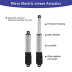 2 Inch 28lbs Mini Stroke 12V Electric Linear Actuator 4mm/sec Linear Motion Actuator with Brackets for Cabinets, Robotics, Home Automation, Window Opener(120N, 50mm)