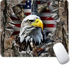 American Flag Eagle rip Oak camo (2) Square Mouse pad, Texture, Waterproof, Anti Slip Rubber Base, Computer Mouse pad, Laptop Mouse pad