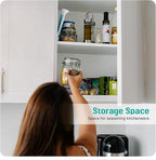 Wall Kitchen Cabinets, RTA Cabinets, White Shaker Cabinet, Wall Mounted, RTA Upper Cabinet, Modern for Kitchen and Bathroom with Door (White, 18" W x 36" H x 12" D)