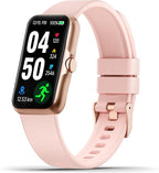 JYUAJOI Fitness Tracker with 24/7 Continuous Heart Rate, Blood Oxygen Monitor, Smart Watch with Sleep Monitor, IP68 Waterproof Activity Tracker Step Counter for Women Men (Pink)