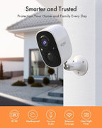 Dzees Solar Powered Security Cameras Wireless Outdoor WiFi, 2K Color Night Vision Outdoor Camera, Wireless Home Security Cameras System with Solar Panel, Spotlight/Alarm, AI Detection, 2-Way Talk