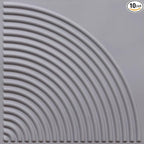 From Plain To Beautiful In Hours 9002 Arc Swell PVC 12 in x 12 in Peel and Stick Wall Panels (Covers / 10 sq.ft), Milky Grey, 10 Piece
