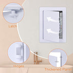 Suteck Plastic Access Panel for Drywall Ceiling 6 x 9 Inch Reinforced Plumbing Wall Access Doors Removable Hinged White